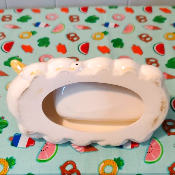 Soap Dish Goose & Goslings Jewelry Trinket Bathroom Home Duck Ceramic CUTE Decor - Picture 15 of 15